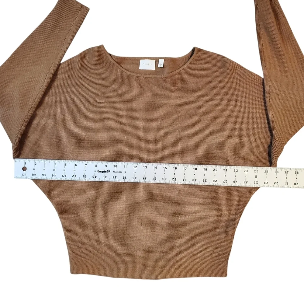 Cyrus Womens Batwing Sleeve Knit Sweater Small Lightweight Boat Neck Pullover - Picture 6 of 9